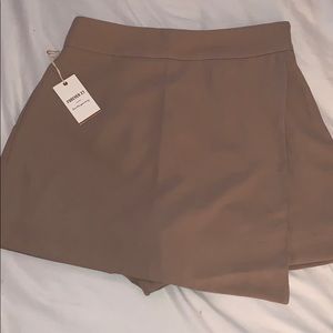 Tan slip skort
